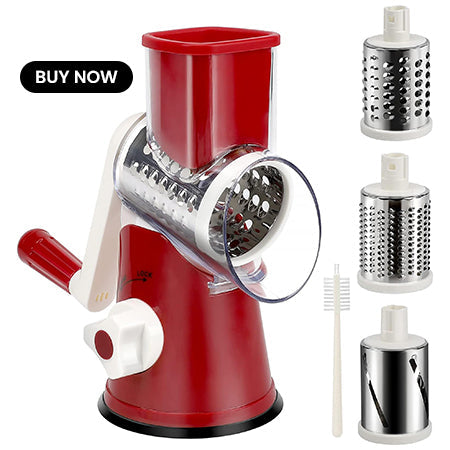 Kitchenette Mandoline Slicer, Red Cheese Grater