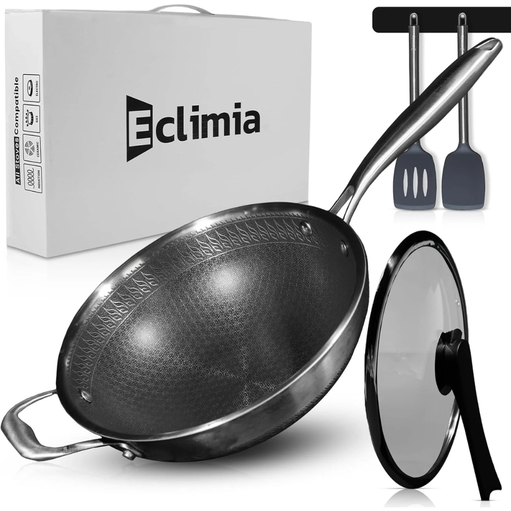 Honeycomb Wok Pan with Lid